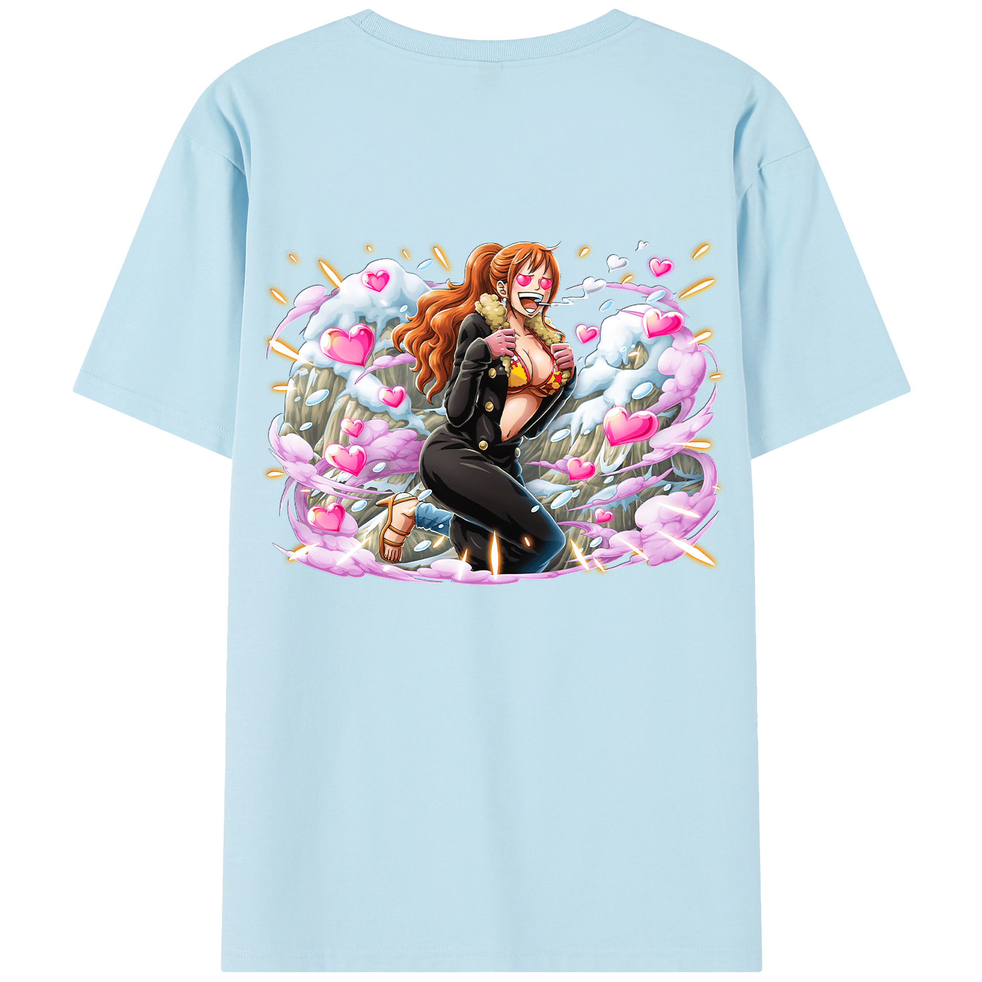ワンピース ナミ ONE PIECE Nami 綿100％半袖Tシャツ（背面プリント）